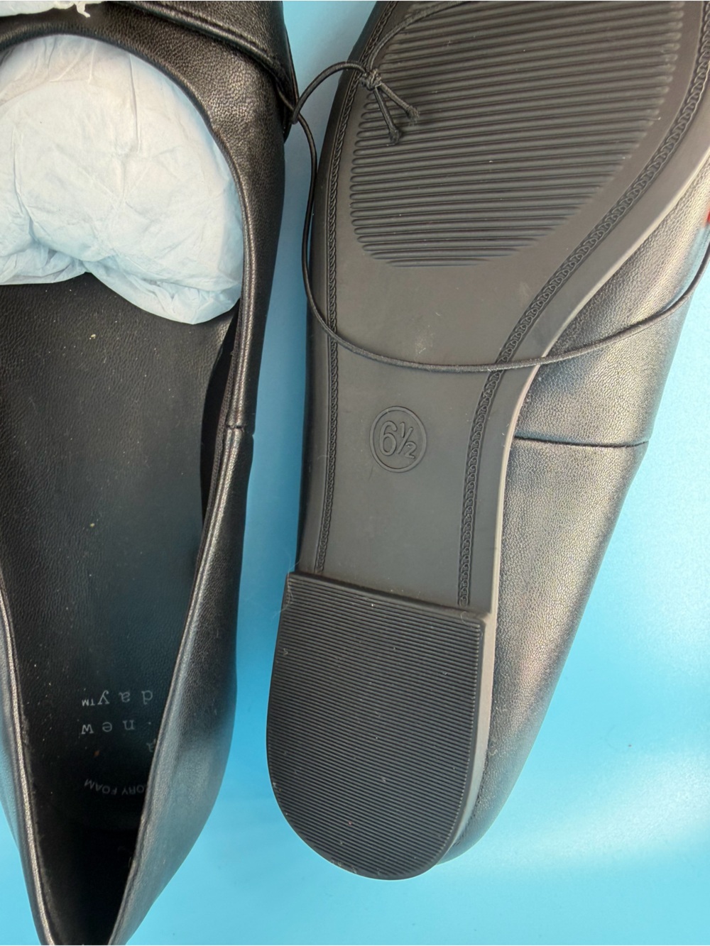 A New Day Target Valentina Pointed Toe Flats Buckle Memory Foam Size 6.5 New - Picture 4 of 4